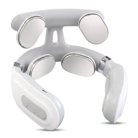 Heating Neck Massager Electric Plus Massager For Neck And Shoulder Pain Relief Muscle Relaxation Floating 4 Head Vibrator Heating Neck Heating Massager for Pain Relief, Kneading, Ideal Gift for Mom