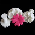 thumbnail image 3 of Mistaha 3PCS Heart Flower Cake Fondant Cookie Cutter Decorating Craft Paste Plunger Mold Cake Decorating, 3 of 8