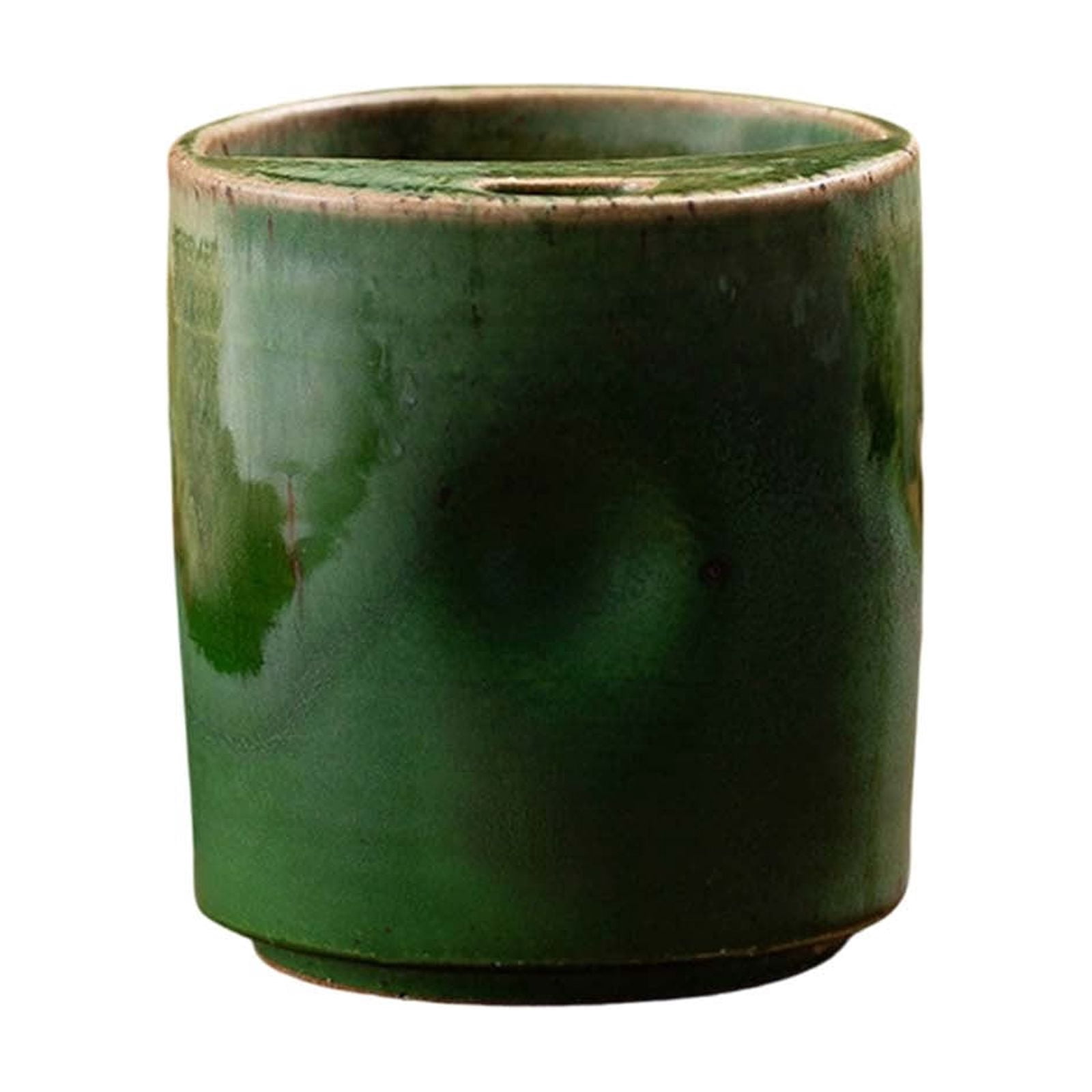 XINGXIANG-1pc Vintage Ceramic Coffee Mug with Matching Straw, Classic Retro Espresso Demitasse Cup, Insulated Porcelain Drinking Cup for Specialty Coffee Lovers Home Bar Use (Green)