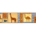 thumbnail image 4 of Global Spirit Animals Peel & Stick Wallpaper Border Removable Safari Animals Wall Decor, 15 ft. x 5 in., 4 of 5