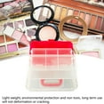 thumbnail image 4 of Three Layer Folding Storage Box, Large Capacity Portable Handled Storage Case Three Layer Folding Tool Box For Storing Cosmetics Stationery Tool Accessories, 4 of 8