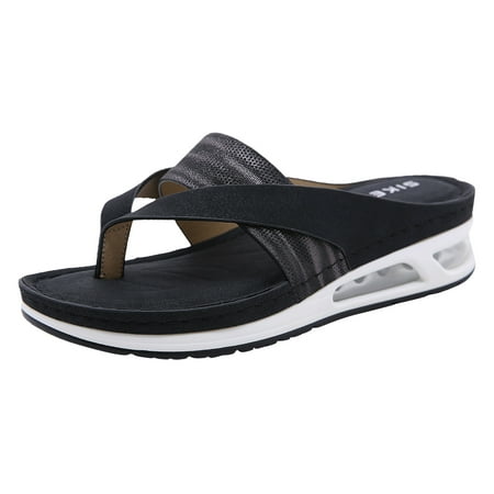 

Dtydtpe Summer Flip Flops Slider Women Strap On Flops Roman Slip Flat Clip Sandals T Sandals Comfy With Arch Support Bottomed