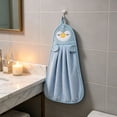 thumbnail image 6 of Btomtd Absorbent Hand Towels with Hanging Loop, Fast Drying Kitchen Washcloths, Soft Reusable Wipe Towels for Bathroom, Size 14.6" x 9.8", Blue, 6 of 6