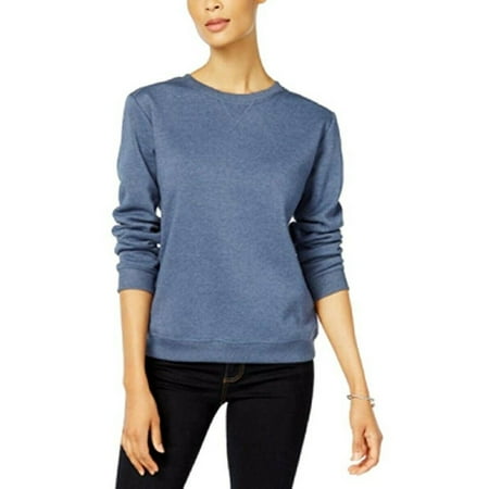 Karen Scott Petite Women's Cotton Sweater, Heather Indigo, Size Pet/Lge