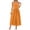 Orange, variant on Elara Women's Lace Up Long Dress Summer High Waistline Spaghetti Strap Dress