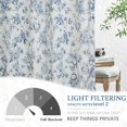 thumbnail image 3 of Cortinas Vangao, mezcla de lino, estampado floral, 214 cm de longitud, color azul, 3 of 8