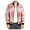 Pink, variant on Herrnalise Men's Casual Temperament Fashion Stand Collar Zipper Jacket Printed Long Sleeve Hoodless Casual Jacket Purple