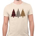thumbnail image 2 of Plaid Print Christmas Trees Shirt Unisex Medium Natural, 2 of 5