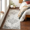 thumbnail image 6 of BoutiqueRugs Bordeaux Oriental Medallion Area Rug - Farmhouse Traditional Floral Carpet for Living Room - Medium Gray, Charcoal - 3'11" x 5'7", 6 of 11
