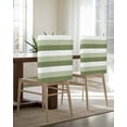 thumbnail image 5 of nqOlkjepod Sage Green White Striped Chair Covers Set of 6, Decorative Chair Back Cover, Farmhouse Stripes Dining Room Chair Slipcovers Removable Chair Protectors Covers for Party Banquet, 5 of 7