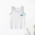 thumbnail image 2 of GigrtiJin Débardeurs en Coton pour Garçons et Filles Couleur Unie Imprimé Col Rond Sans Manches Chemise de Sport Résistante à la Transpiration Respirante Blouse de Basketball, 2 of 3