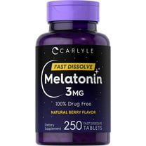 Melatonin 3mg | 250 Vegetarian Tablets | Low Dose | by Carlyle