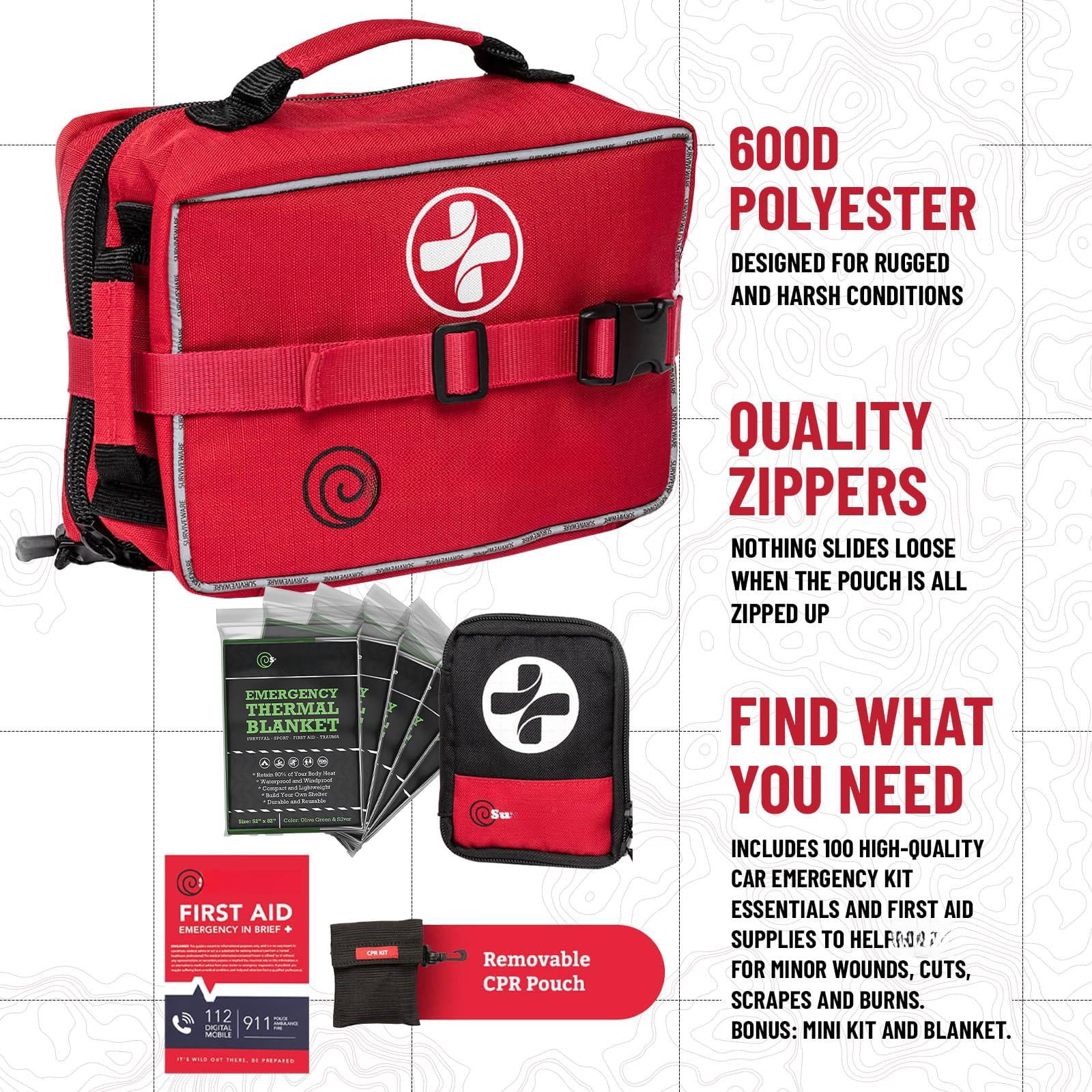 238 Comprehensive First Aid Kit - Emergency For Travel Camping Gear  Home & Outdoor Emergencies