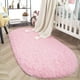 thumbnail image 2 of Alfombras ovaladas mullidas, alfombra peluda moderna de felpa para dormitorio de niños, alfombra extra cómoda y bonita para guardería, alfombra para mesita de noche para habitación de niños y niñas,, 2 of 7