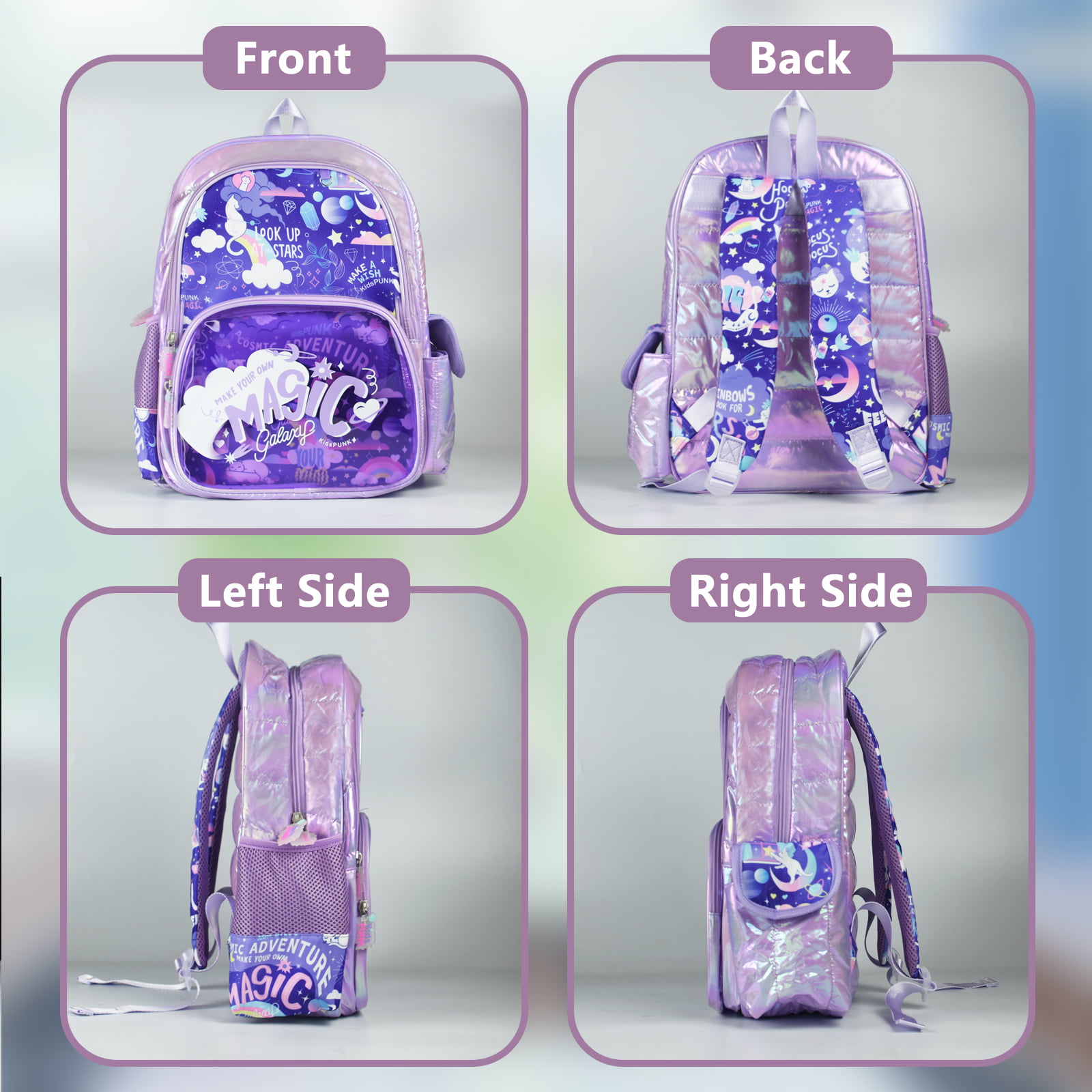 Kids' 16.8 Unicorn Pocket Backpack - Cat & Jack™ White/Purple