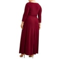 thumbnail image 2 of Ella Samani Women's Plus Size ¾ Sleeve Maxi Wrap Dress, 2 of 2
