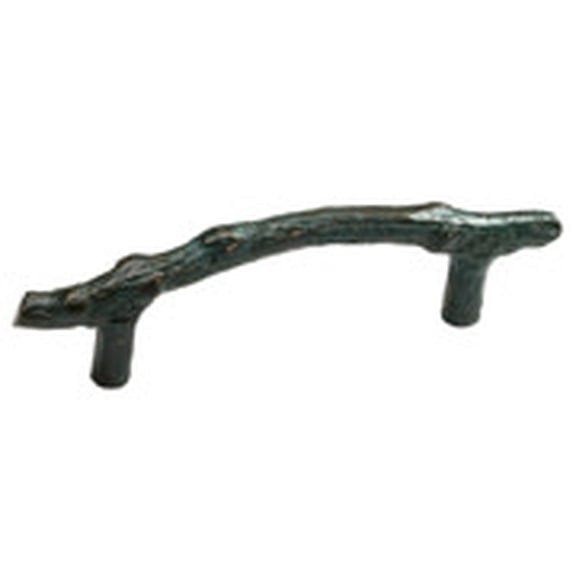 Schaub And Company 783-VI Mountain 4" Rustic Lodge Twig Branch Handle Solid Bronze Cabinet