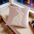 thumbnail image 6 of Happy Easter Pillow Covers 18X18 Inch Cute 3D Embroidered Bunny Easter Decor Pillow Case Spring Farmhouse Pillows Easter Decorative Velvet Throw Cushion Cover Home Decor Easter Decorations, 6 of 6