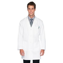 Landau Essentials Relaxed Fit 5-Pkt 4-Button Full-Length Lab Coat for Men 3124