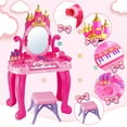 thumbnail image 4 of Flooyes Pretend Play Toys for Girls Toddlers, 13-key Piano Vanity Princess Toy Birthday Gift for Girl Kids Ages 3 4 5 6 Years., 4 of 6