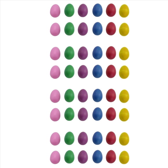 48 Piezas de Huevo de Plástico Juego 6, Huevos Maracas Musical Percusión Instrumentos de Percusión Infantil Juguetes de Ritmo para Niños