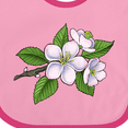 thumbnail image 4 of Inktastic Beautiful Apple Blossom Flowers on Branch Boys or Girls Baby Bib, 4 of 4