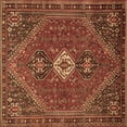 thumbnail image 1 of Ahgly Company Indoor Square Persian Brown Traditional Area Rugs, 7' Square, 1 of 4