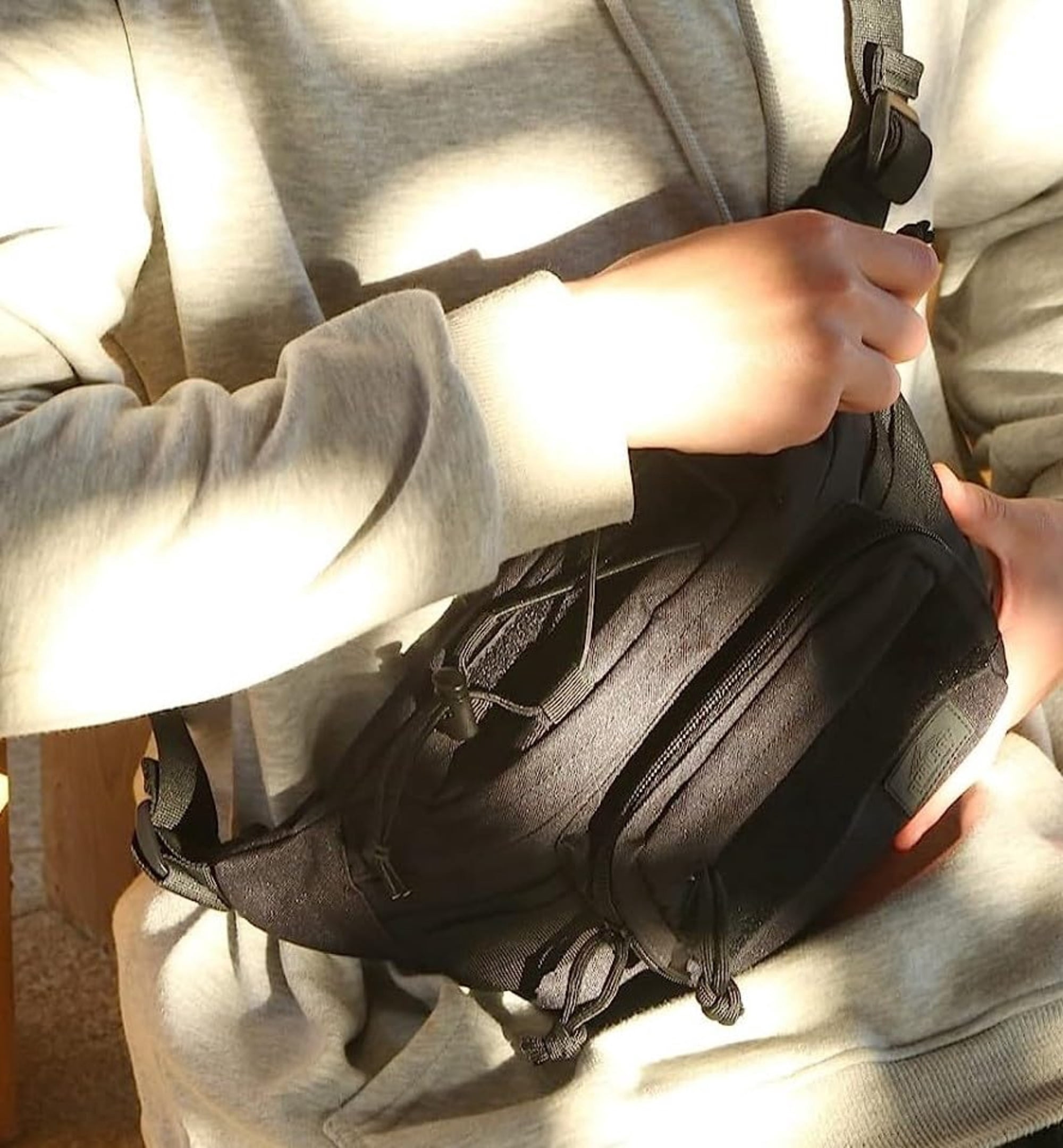 Men's Fanny Pack Waist Bag with Adjustable Strap, Multi Zipper Pockets, Hip Belt Bag