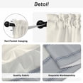 thumbnail image 5 of Black Beige Striped Tier Curtains, Farmhouse Stripes Light Filtering Kitchen Curtains, 2Pcs Rod Pocket Half Window Treatments Panels for Sink Cafe Cabinet Camper 27.5x36 Inches, 5 of 9