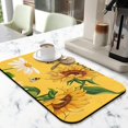 thumbnail image 2 of Washable Rubber Sunflower Cute Floral Dish Drying Mats for Kitchen Counter Home Large Coffee Bar Pad Accessories and Decor for Utensils Stemware 19.5''x12'', 2 of 7
