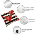 thumbnail image 6 of nygtbtfer Decorative Throw Pillow Set of 2, Black White Stripes Porch Outdoor Home Decor, Anniversary Wedding Couch Cushion Case White, 6 of 7