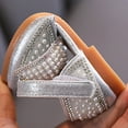 thumbnail image 6 of Otqutp Formal Flower Girls Footwear Fashion Spring and Summer Children Dance Shoes Girls Dress Performance Princess Shoes Flat Bottom Round Toe Pearl Bow Hook Loop Shoes, 6 of 9