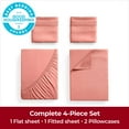 thumbnail image 3 of Mellanni Sheet Set Brushed Microfiber, Extra Deep Pocket, 4 Piece California King, Coral, 3 of 8