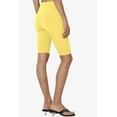 thumbnail image 5 of Women's PLUS Basic Stretch Cotton Span High Waist Above Knee Bermuda Short Leggings, 5 of 7
