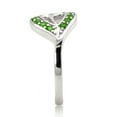 thumbnail image 2 of Sterling Silver Women's Open Heart Cubic Green Zirconia Ring (Sizes 5-9)(Ring Size 8), 2 of 5
