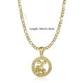 thumbnail image 3 of Gold Plated 12 Zodiac Sign Constellation Charm Pendant Figaro Necklace Unisex, 3 of 5
