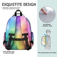 thumbnail image 5 of Rainbow Tie Dye Swirl Pattern Backpack for School,Cute School Bag,Schoolbag with Adjustable Shoulder Straps & Padded Back,15.25"x11.5"x5.25", 5 of 5
