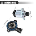 thumbnail image 3 of Unique Bargains Throttle Position Sensor and Idle Air Control Valve Set for Chevy Plastic Metal 17113578 Black 1 Set, 3 of 7