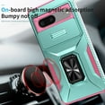 thumbnail image 2 of Dteck for Google Pixel 7 Case with Slide Camera Cover,Magnetic Rotated Kickstand Rubber Case Hard PC Camera Protection Military Grade Shockproof Heavy Duty Protective Cover,Green, 2 of 8