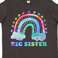 thumbnail image 4 of Inktastic Big Sister Watercolor Rainbow with Clouds Girls Toddler T-Shirt, 4 of 5
