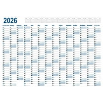 Large Yearly Wall Calendar 2026, Full Year Calendar One Page, Jan. 2026 - Dec. 2026, Annual Wall Calendar 2026,10.3"X 7.3" Planner 2026 Large with Stickers and Writing Paper(B)