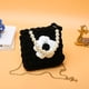 thumbnail image 2 of Bolsa DIY Hit Color Flower Ball de hombro Mujer Cadena de perlas (Negro) Ehuebsd Para Estrenar, 2 of 9