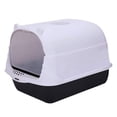 thumbnail image 3 of Caja de Arena con Capucha Yinane Inodoro con Orinal Cerrado Bandeja para Gatitos Negro, 3 of 8