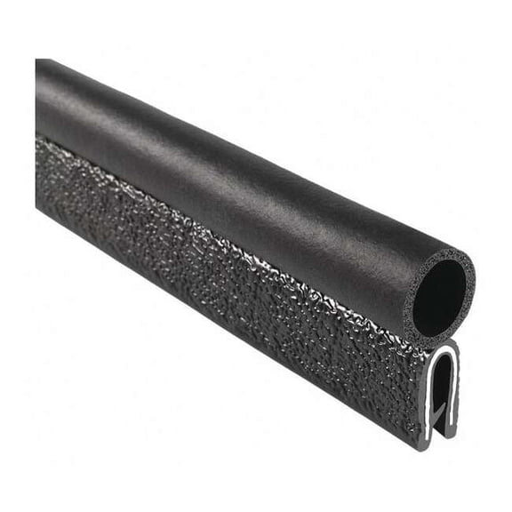 Trim-Lok Trim Seal, 25 ft L,Black, PVC, 5/16 in W 4100B3X1/8C-25