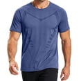 thumbnail image 5 of Men's Big and Tall Workout Shirts - Moisture Wicking, Quick Dry, Breathable Premium Athletic Gym Tees for Running & Sports Size 5XL Blue, 5 of 5
