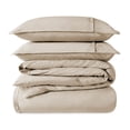 thumbnail image 2 of Bare Home Organic Cotton Duvet Cover Set, 300 Thread Count, Percale Weave, Full/Queen, French Beige, 2 of 5