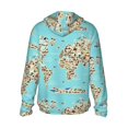 thumbnail image 2 of Picia World Travel Line Icons Map Women's Men's UPF 50+ Sun Protection Hoodie Shirt Long Sleeve SPF Fishing Outdoor UV Hiking Lightweight Shirts-, 2 of 9