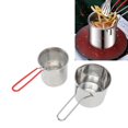 thumbnail image 1 of Casserole à Frire en Acier Inoxydable, Poêle de Cuisson Compacte et Portable avec Passoire Antiadhésive, Sauteuse Profonde à Poignée Ergonomique, Type Olecrane, Diversion pour la Maison, 1 of 7
