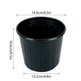 thumbnail image 4 of Clearance! Haidf 3 Gallon Nursery Pots, Thickened Soft Plastic Seedling Pots, Planter Pots for Indoor Outdoor Plants, Flower Seed Starting Containers for Succulents, Plant Containers, 6.5 Inch, Black, 4 of 9