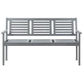 thumbnail image 5 of vidaXL Patio Furniture 3 Seater Outdoor Bench with Cushion Eucalyptus Wood, 5 of 80